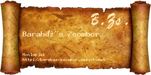 Barabás Zsombor névjegykártya